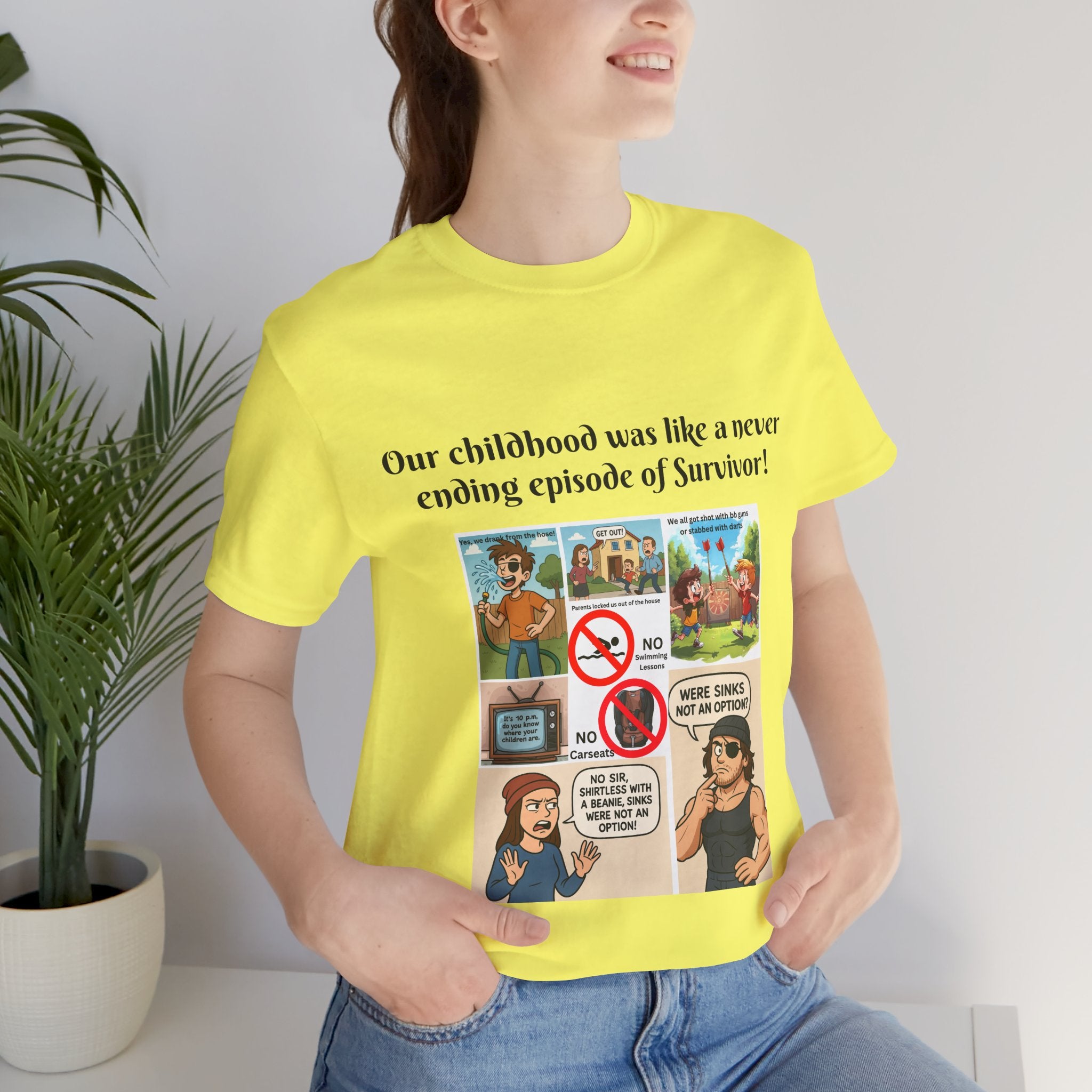 "Survivor  - Sinks were not an option - Childhood Nostalgia T-Shirt – Gen X & Millennial Edition"
