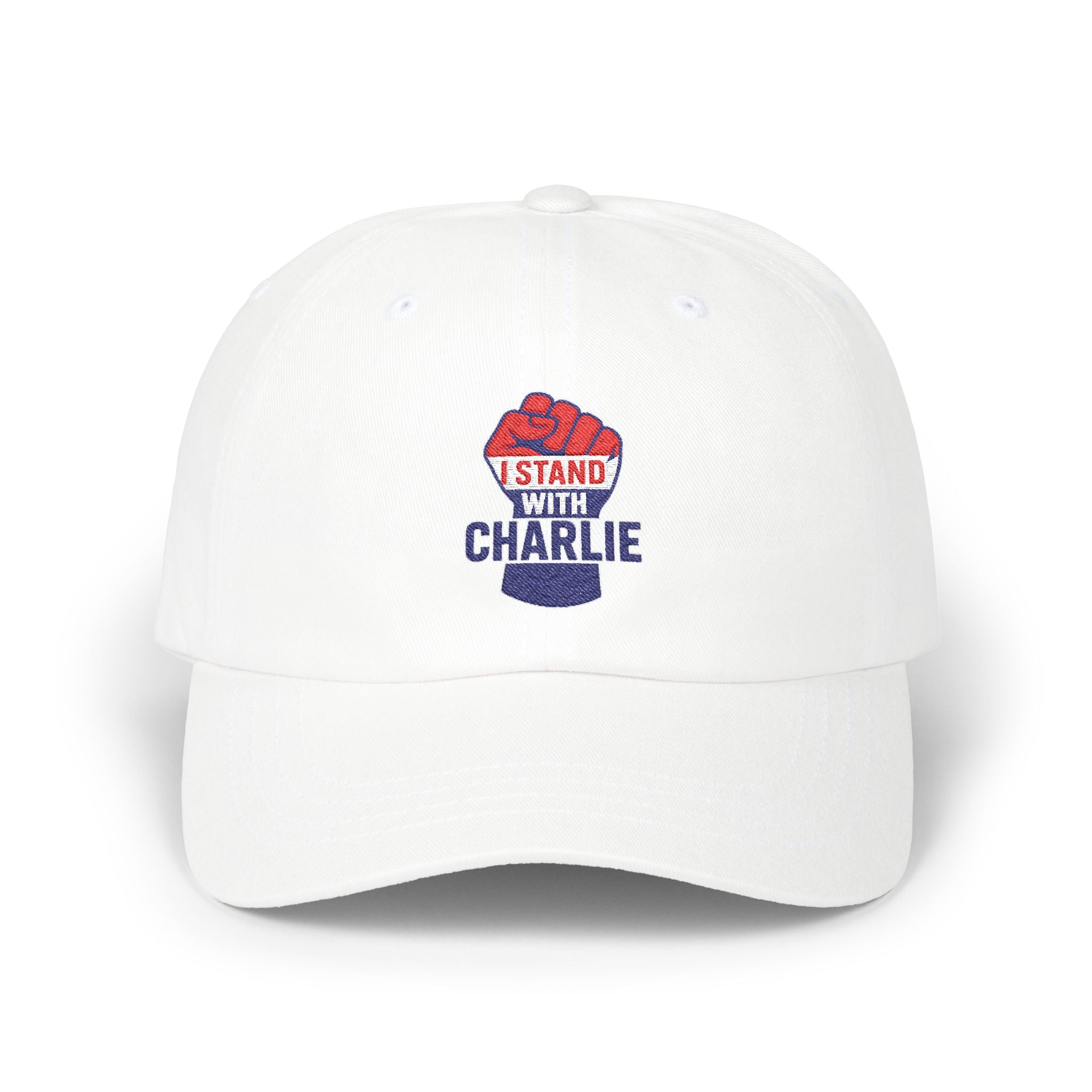 Classic Dad Cap with 'I Stand With Charlie' Embroidery, Casual Hat for Dad, Gift for Father's Day, Everyday Wear, Trendy Cap, Adjustable