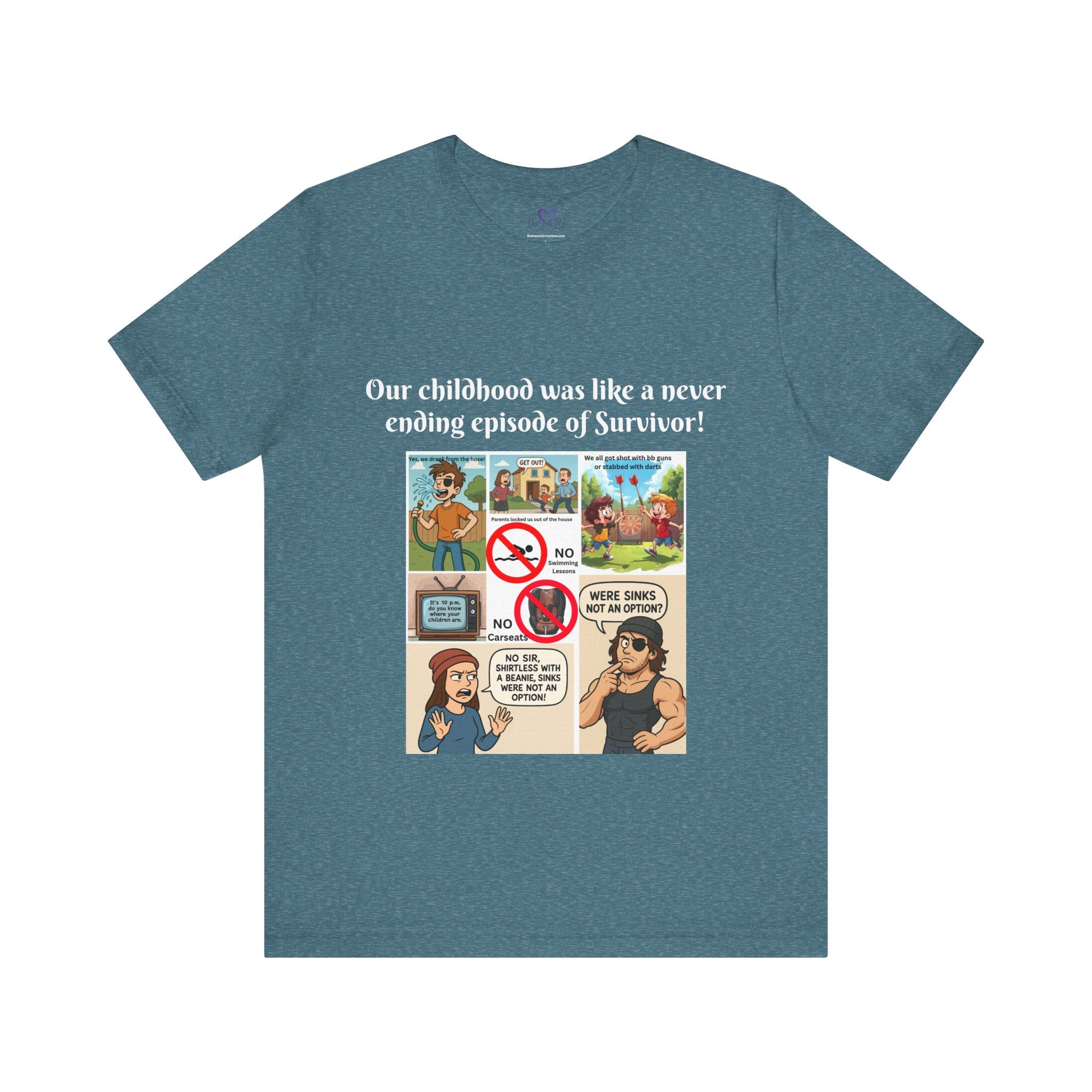 "Survivor  - Sinks were not an option - Childhood Nostalgia T-Shirt – Gen X & Millennial Edition"