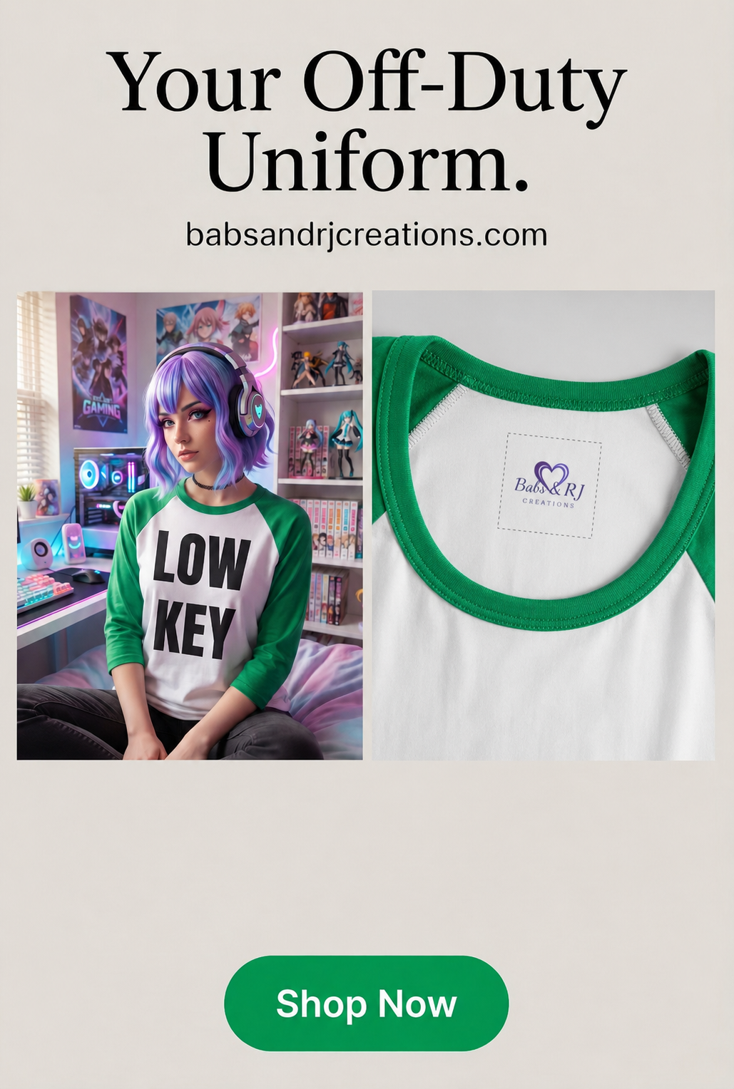 LOW KEY Trendy Unisex Baseball Tee