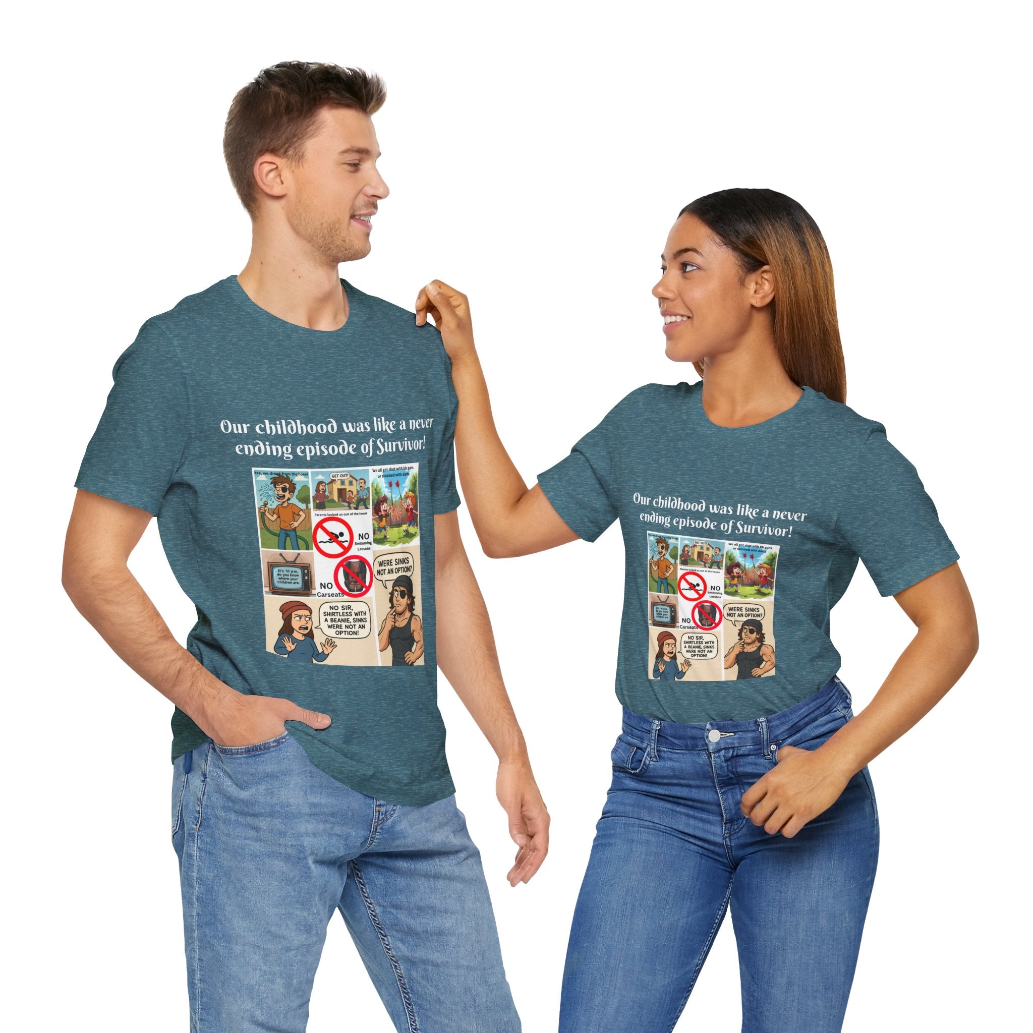 "Survivor  - Sinks were not an option - Childhood Nostalgia T-Shirt – Gen X & Millennial Edition"