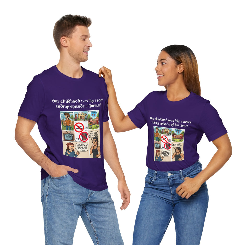 "Survivor  - Sinks were not an option - Childhood Nostalgia T-Shirt – Gen X & Millennial Edition"