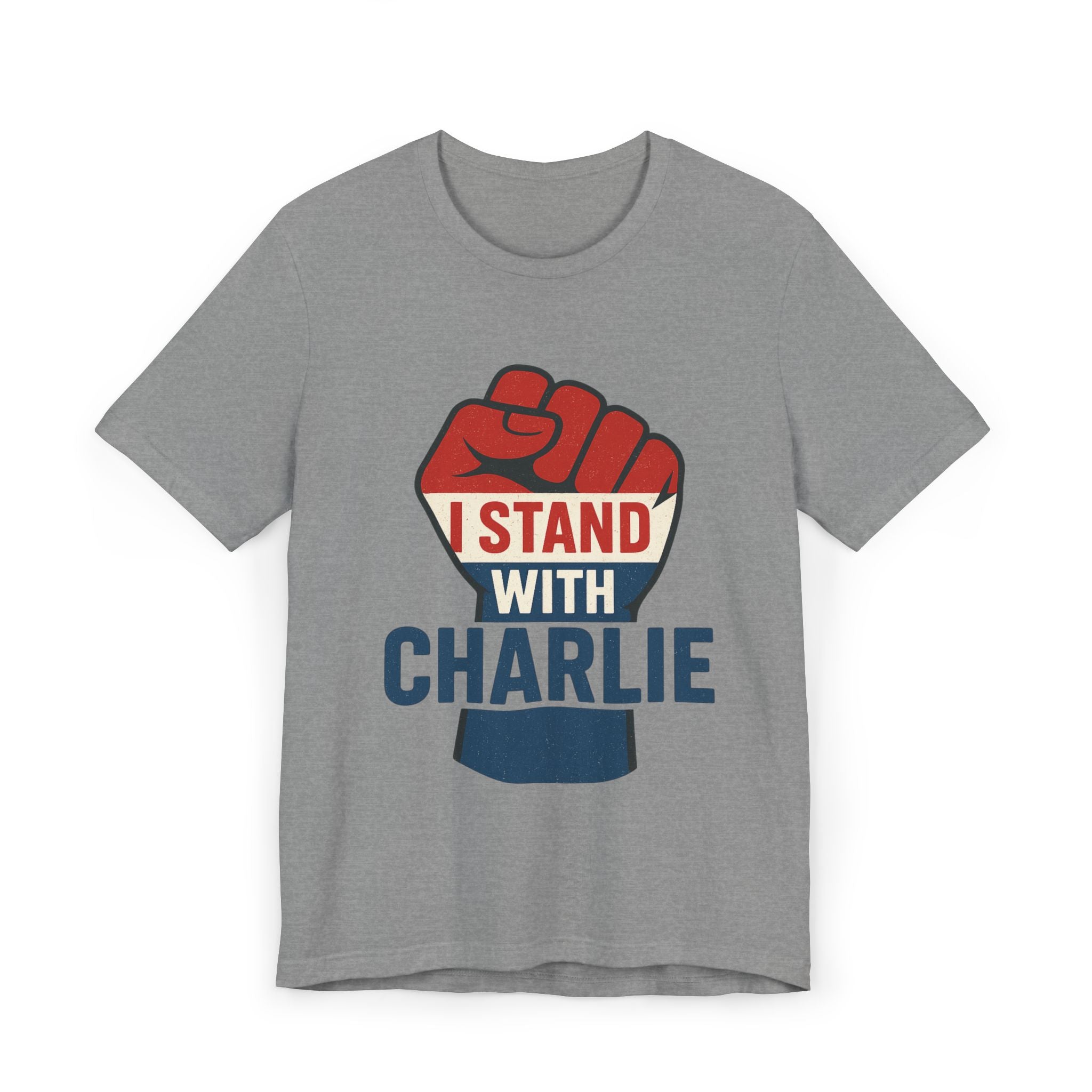 Empowering Unisex Jersey T-Shirt: Stand with Charlie, Protest Apparel, Activism Gear, Gift for Allies, Supportive Style