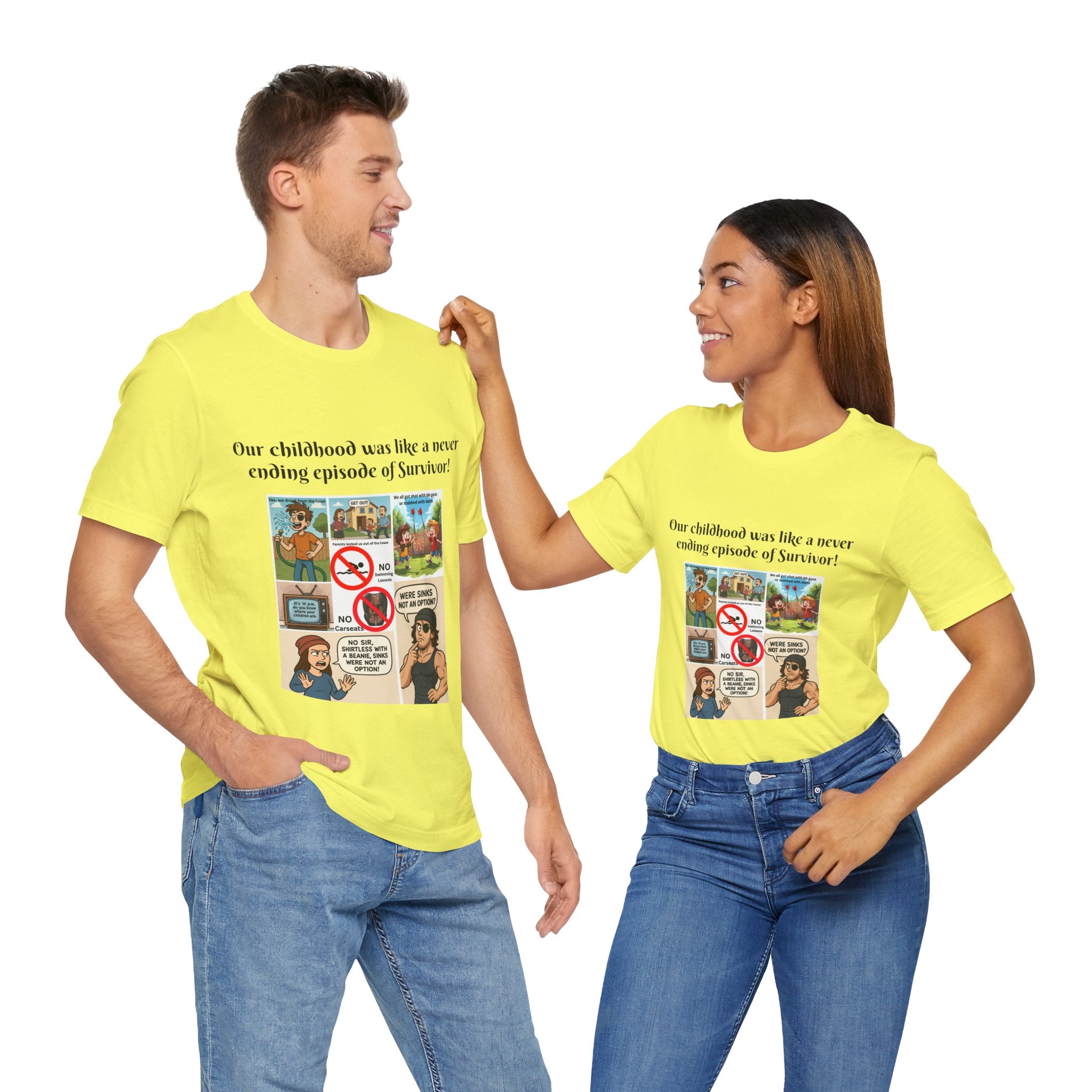 "Survivor  - Sinks were not an option - Childhood Nostalgia T-Shirt – Gen X & Millennial Edition"