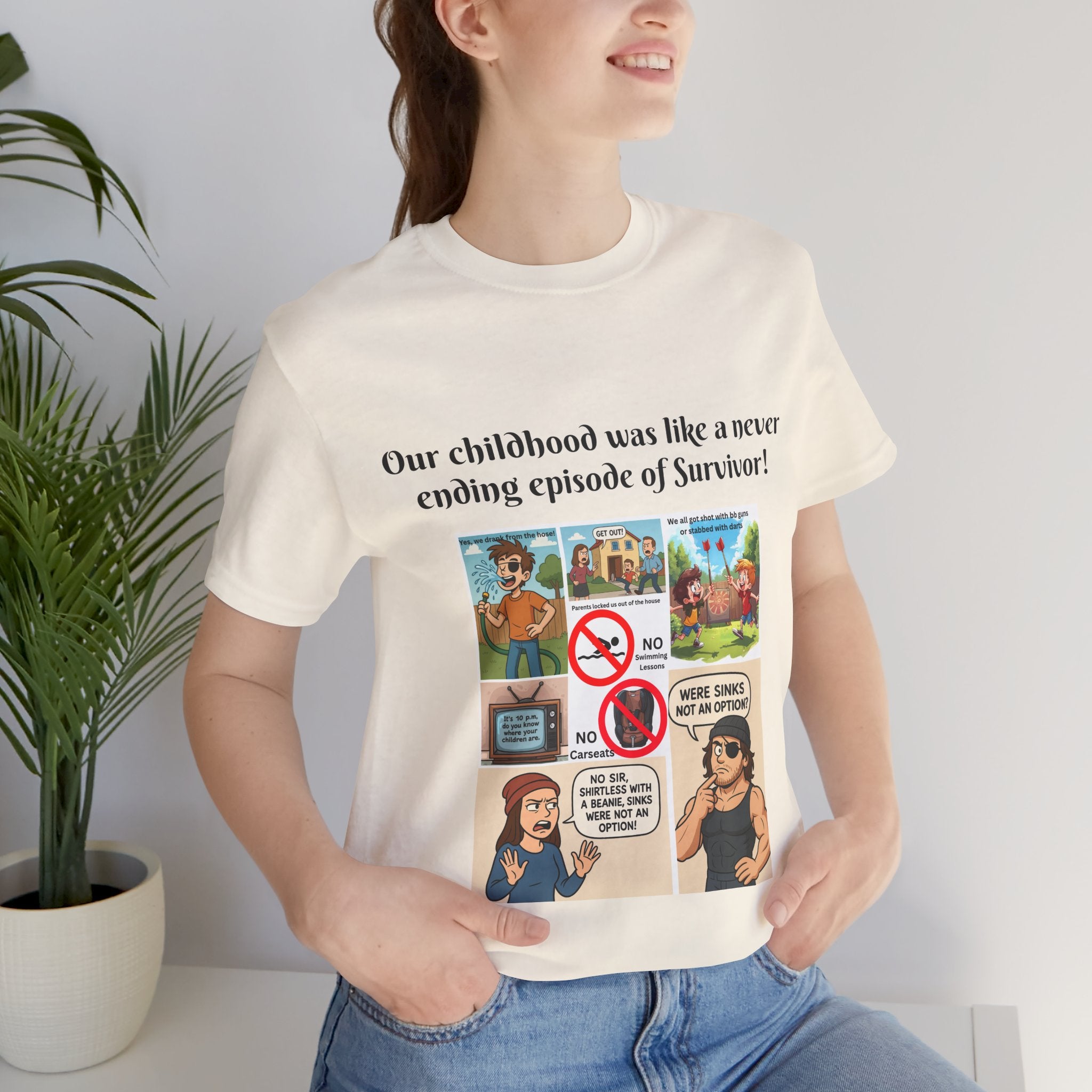 "Survivor  - Sinks were not an option - Childhood Nostalgia T-Shirt – Gen X & Millennial Edition"