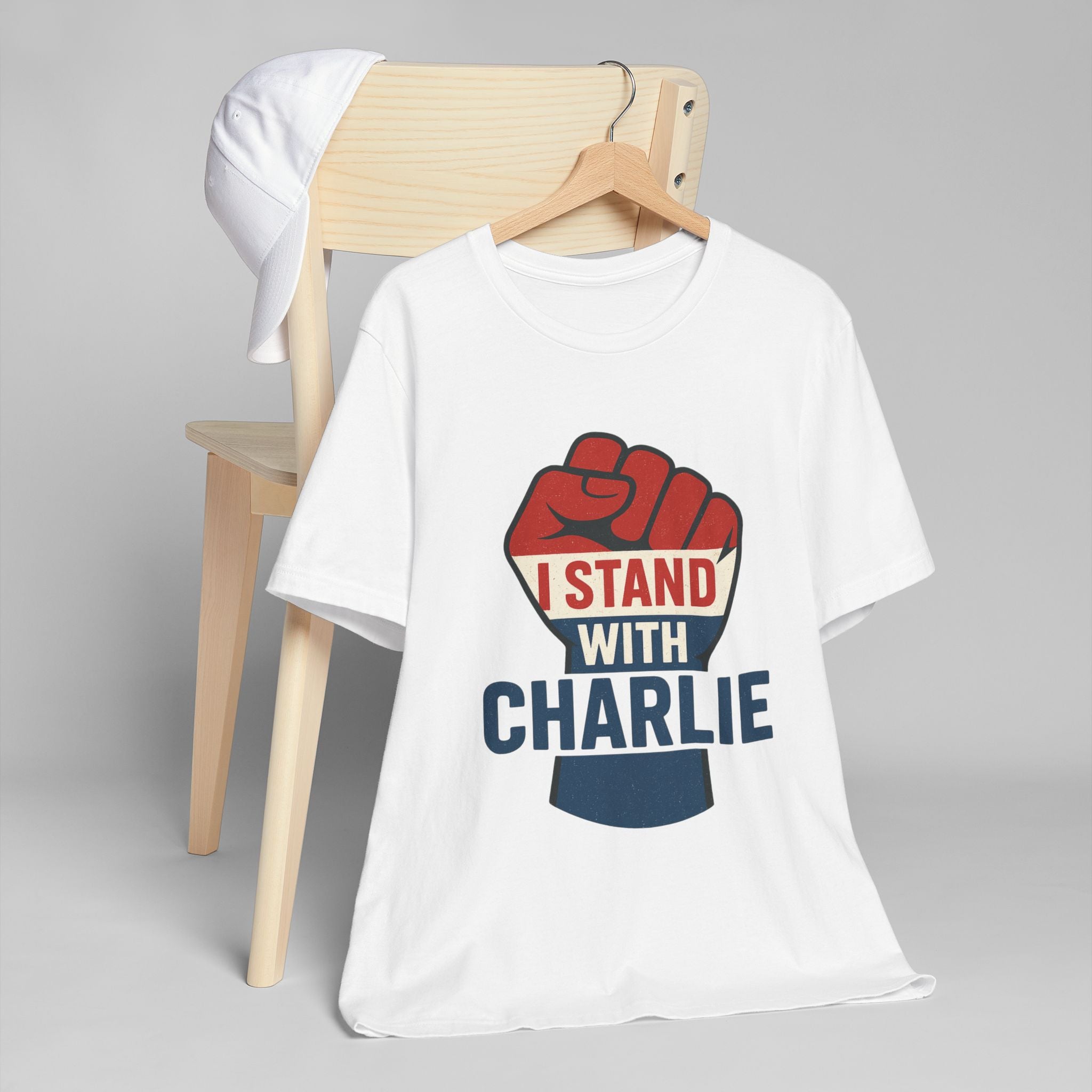 Empowering Unisex Jersey T-Shirt: Stand with Charlie, Protest Apparel, Activism Gear, Gift for Allies, Supportive Style