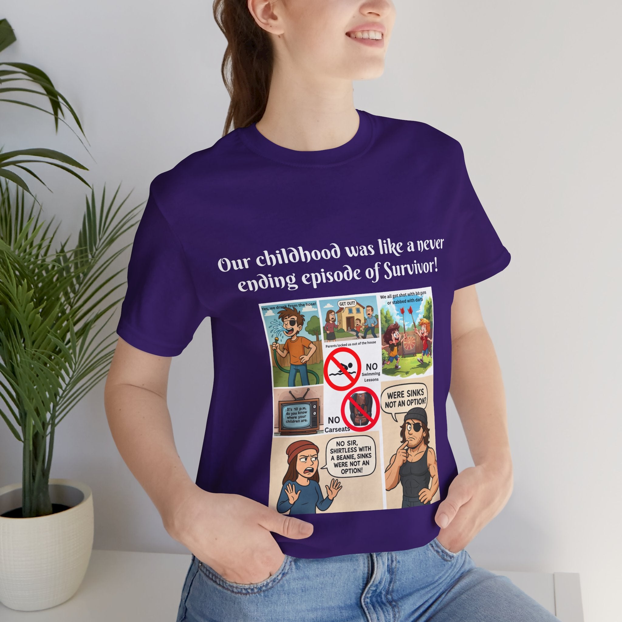 "Survivor  - Sinks were not an option - Childhood Nostalgia T-Shirt – Gen X & Millennial Edition"
